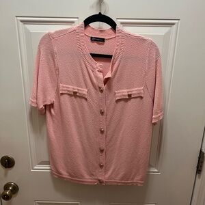 Amazon Pink Button-Up Blouse